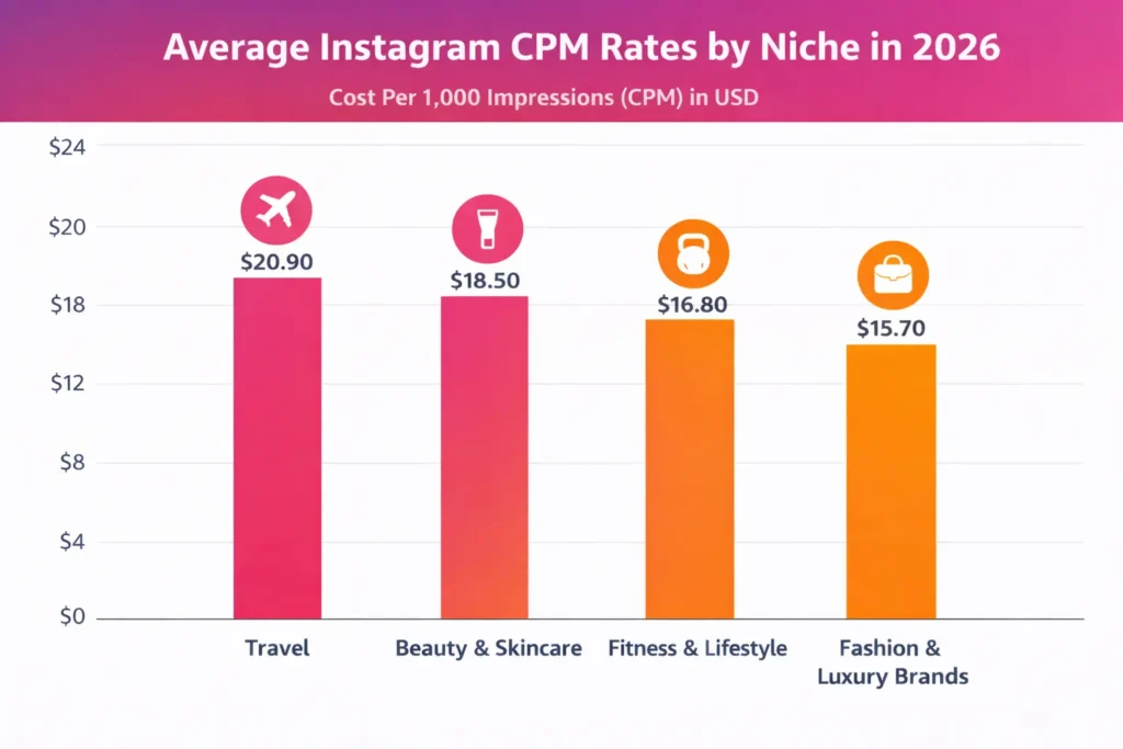 Instagram CPM by niche in 2026