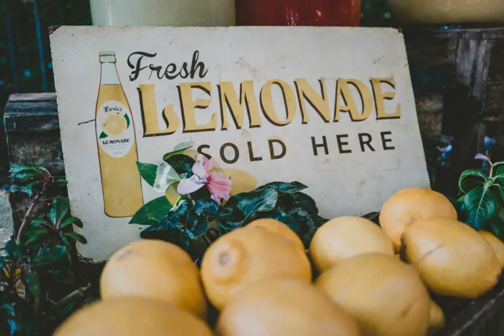 Fresh lemonade stand