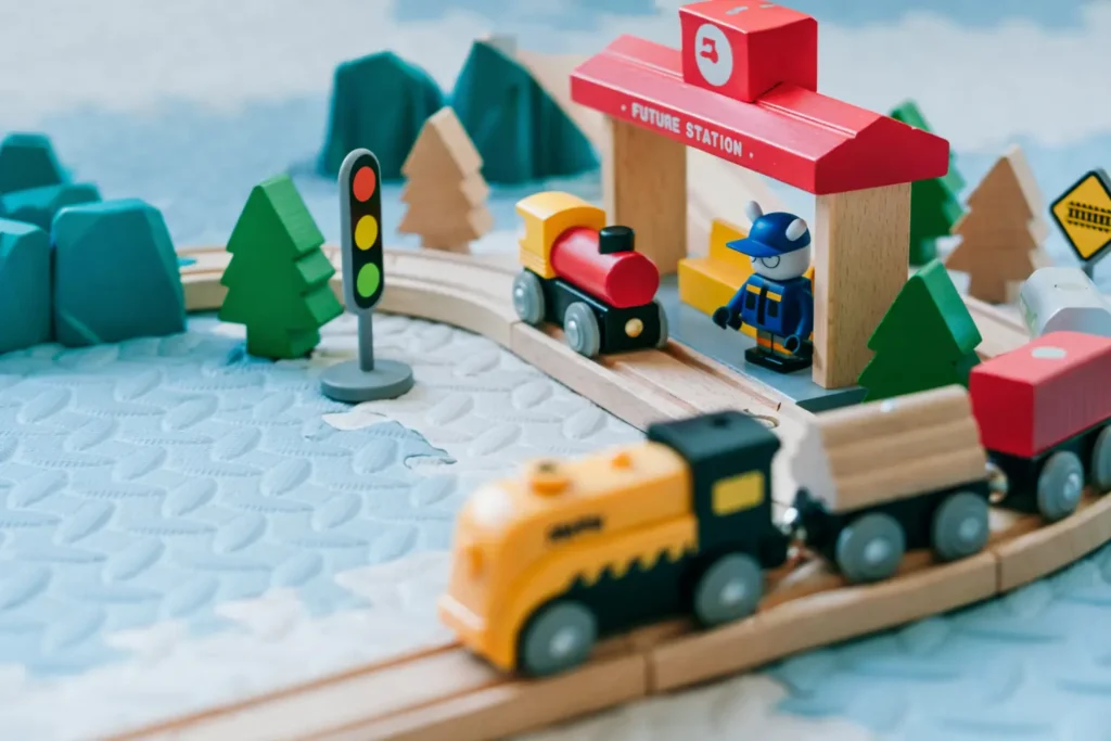 Wooden train set