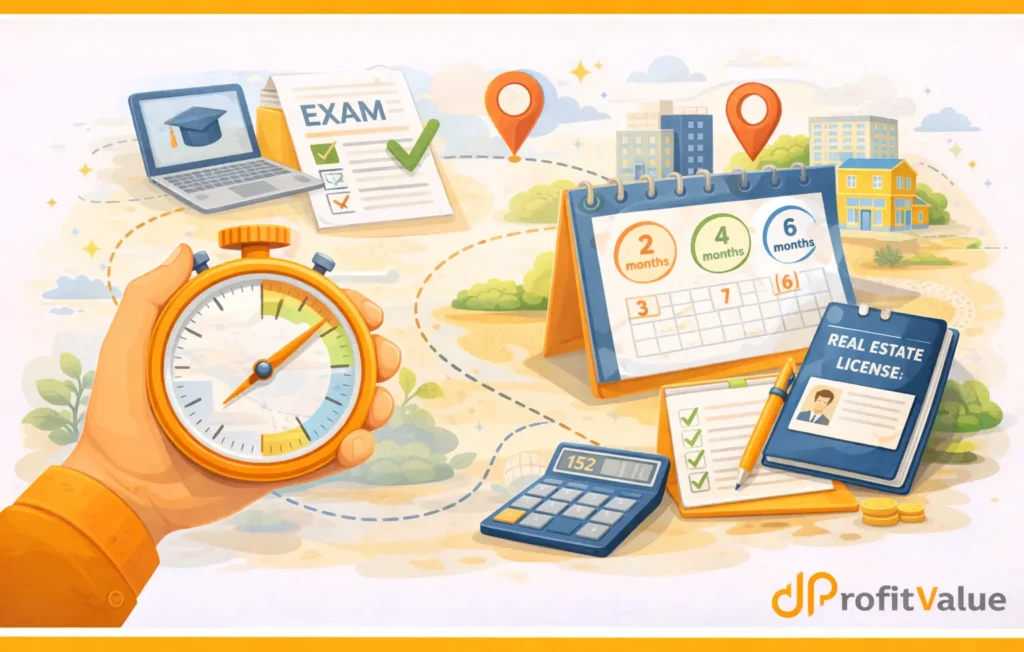 Getting real estate license timeline