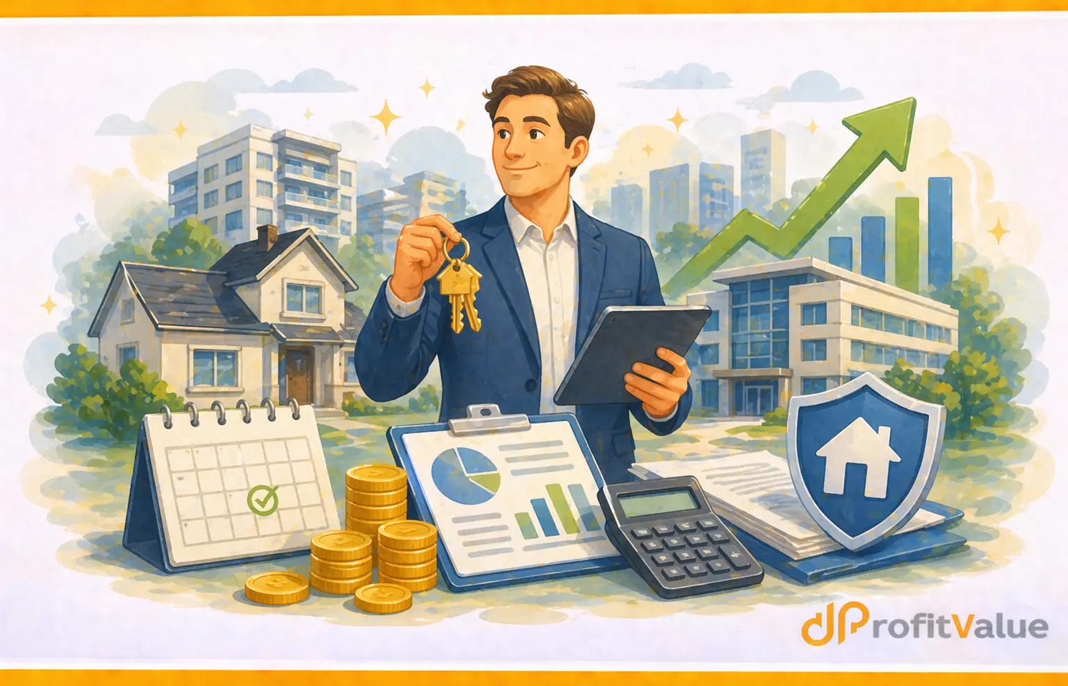 Real estate success and professionalism symbol