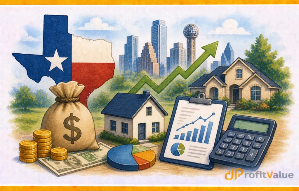Texas real estate growth infographics